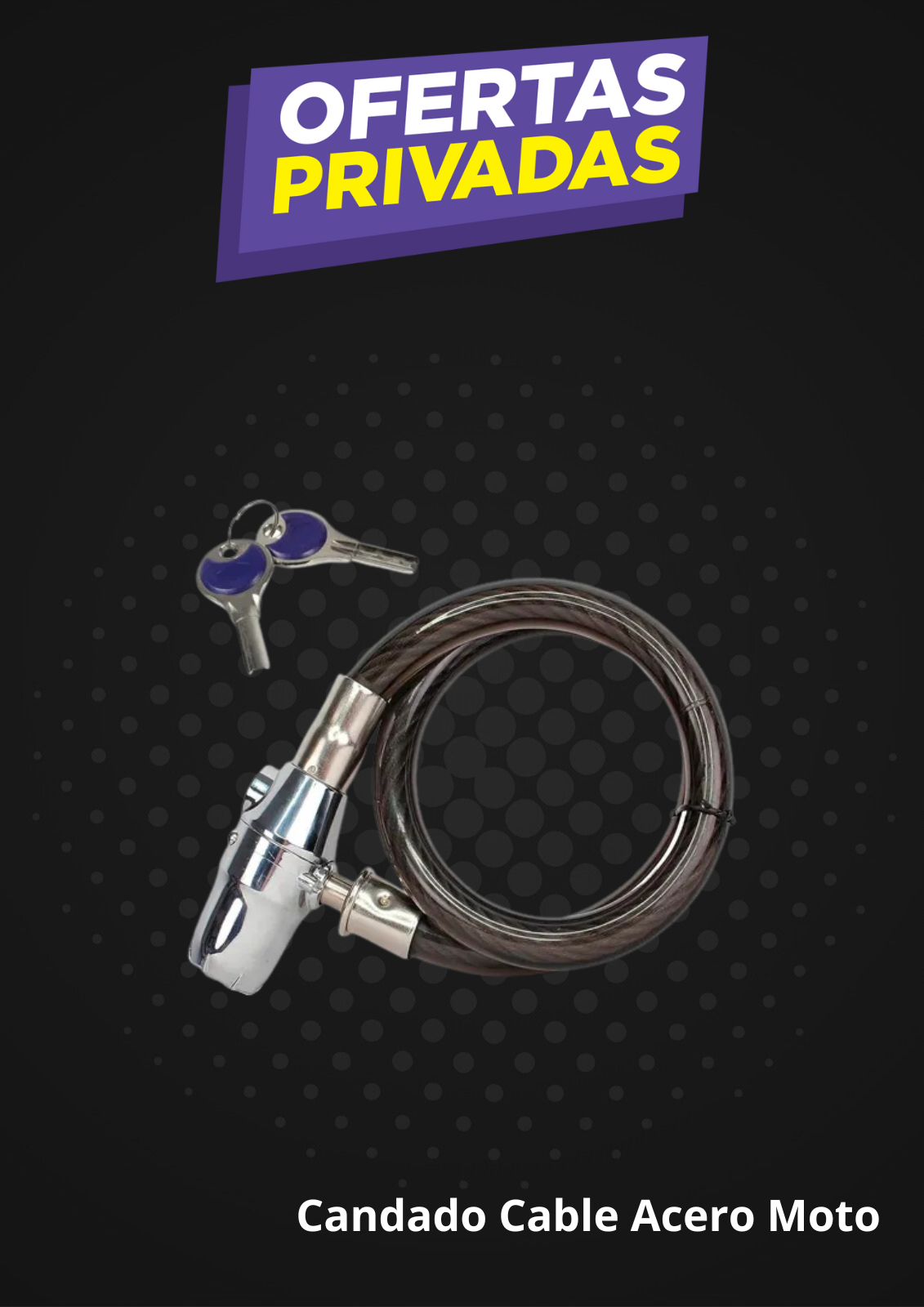 Linga Cadena Para Moto Candado Seguridad Acero Llave 1.20 Mt