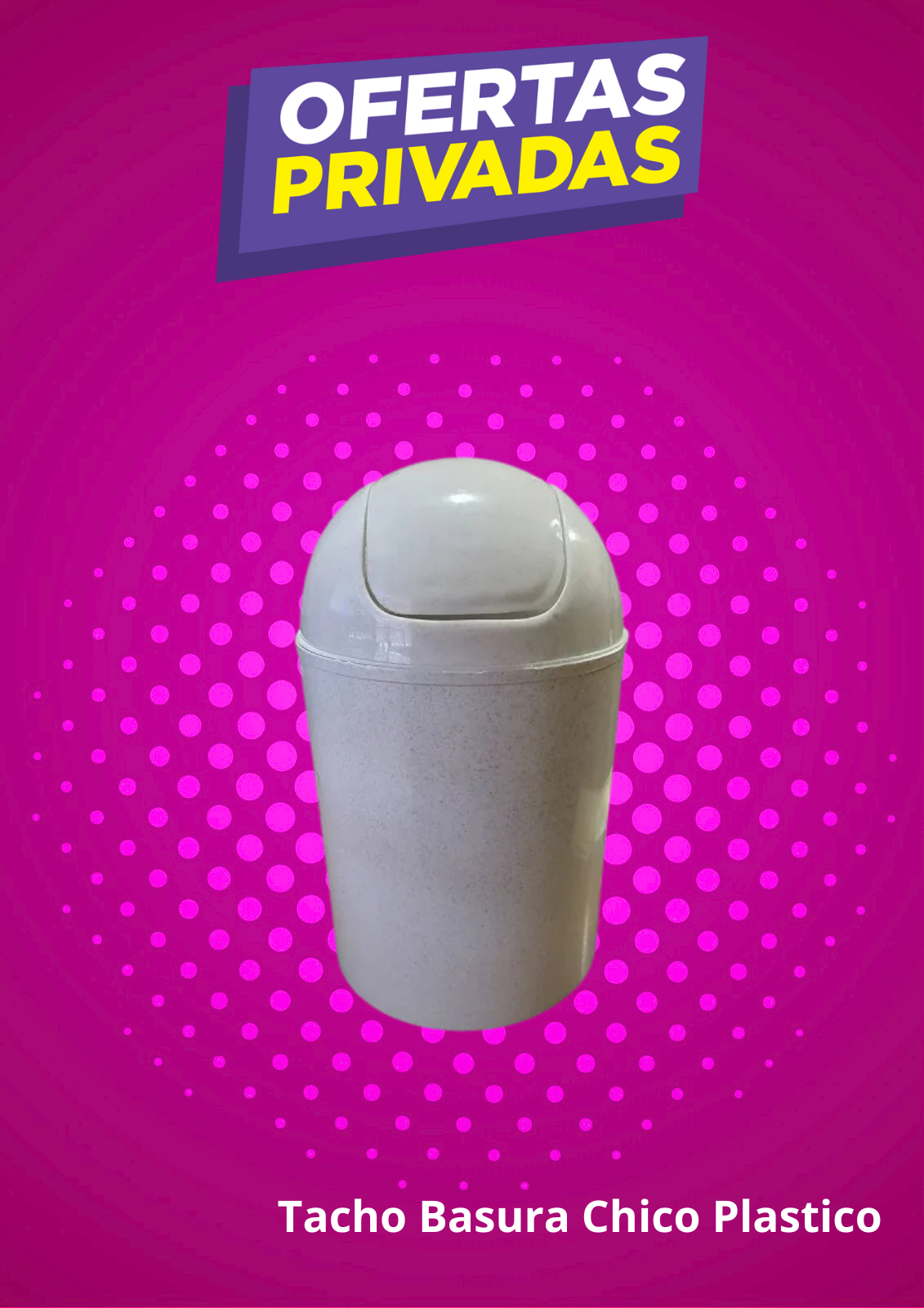 Tacho Cesto Basura Tapa Vaiven 5 Litros 