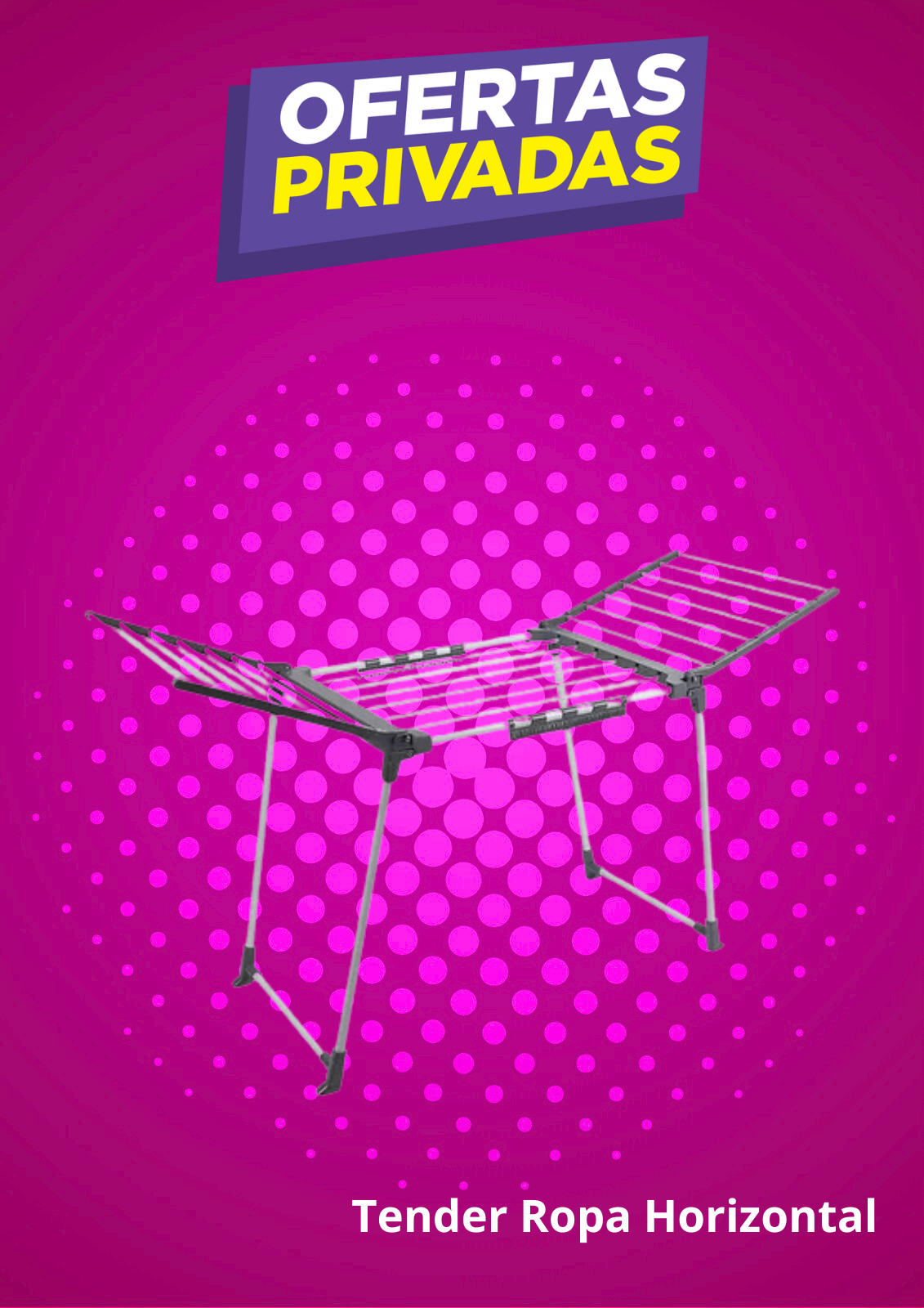 Tender Tendedero Ropa De Pie Plegable Horizontal Con Alas