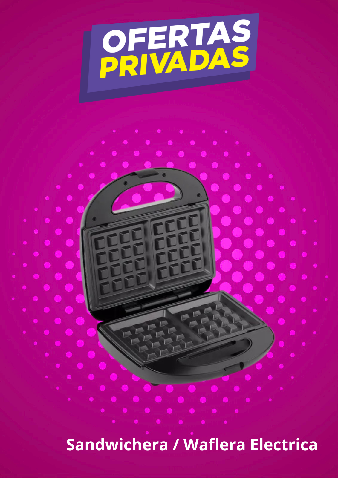 Waflera Electrica Antiadherente Wafles