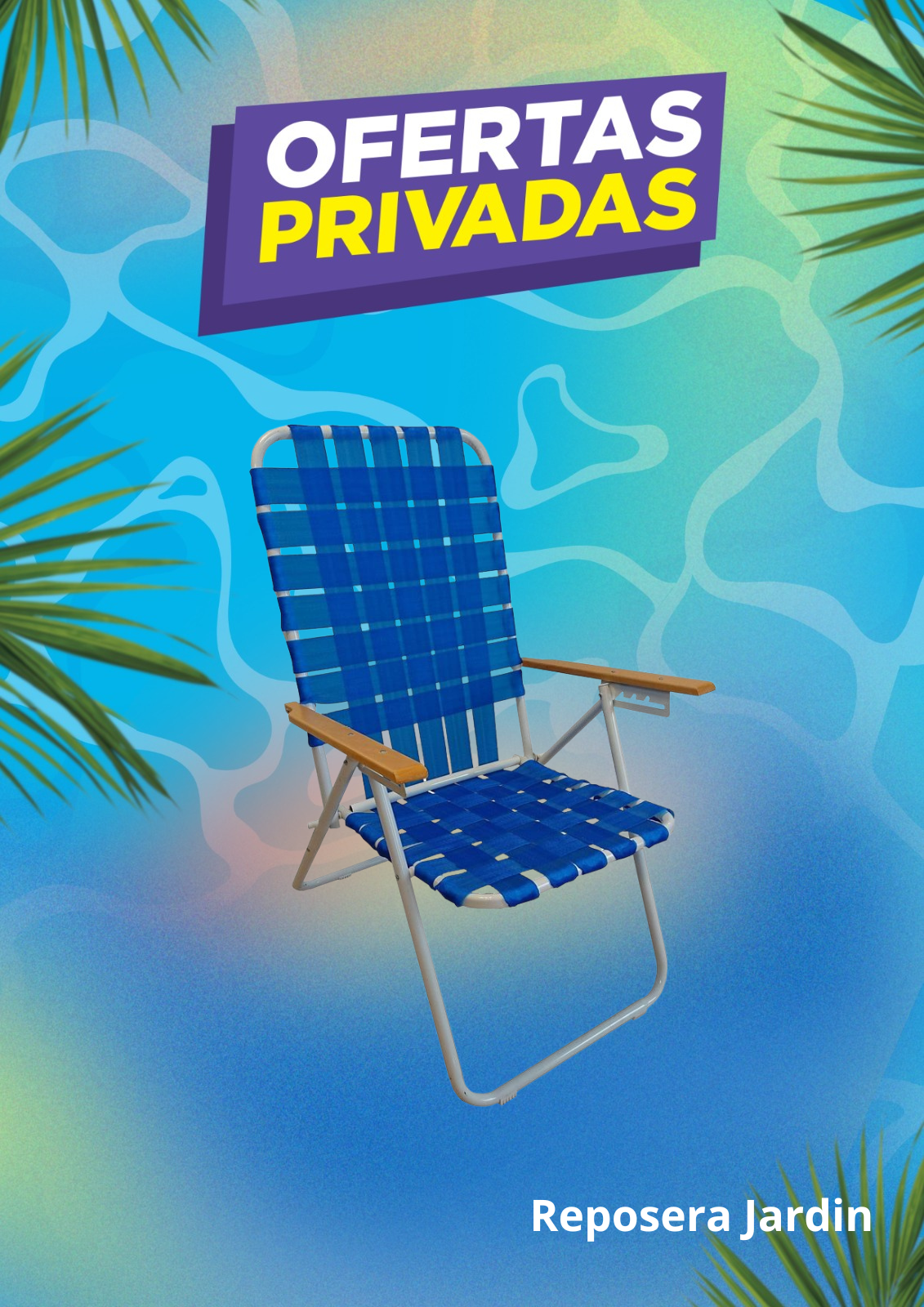 Reposera Silla Aluminio 5 Posiciones Cintas Plasticas