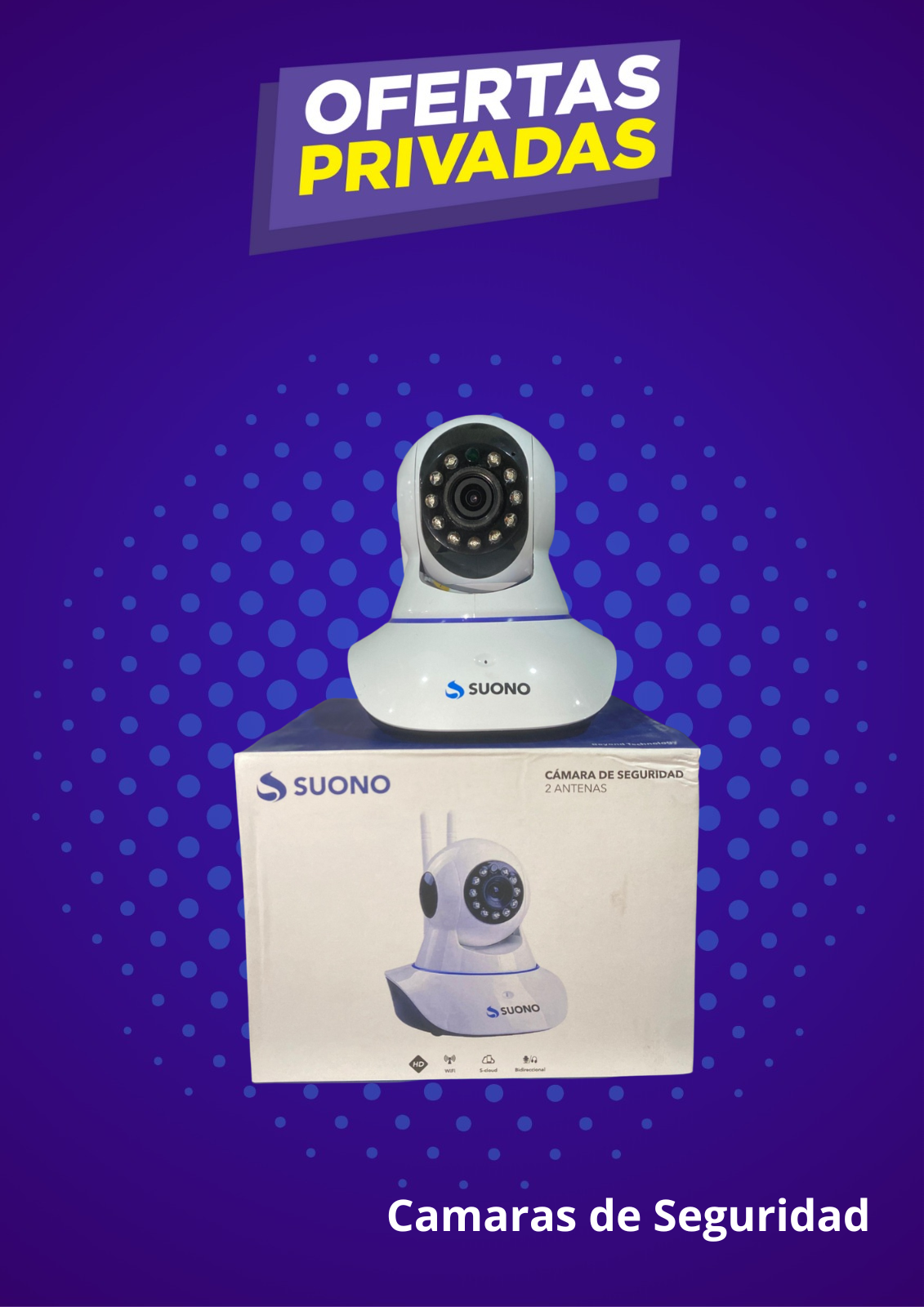 Cámara De Seguridad Suono 2 Antenas Blanco