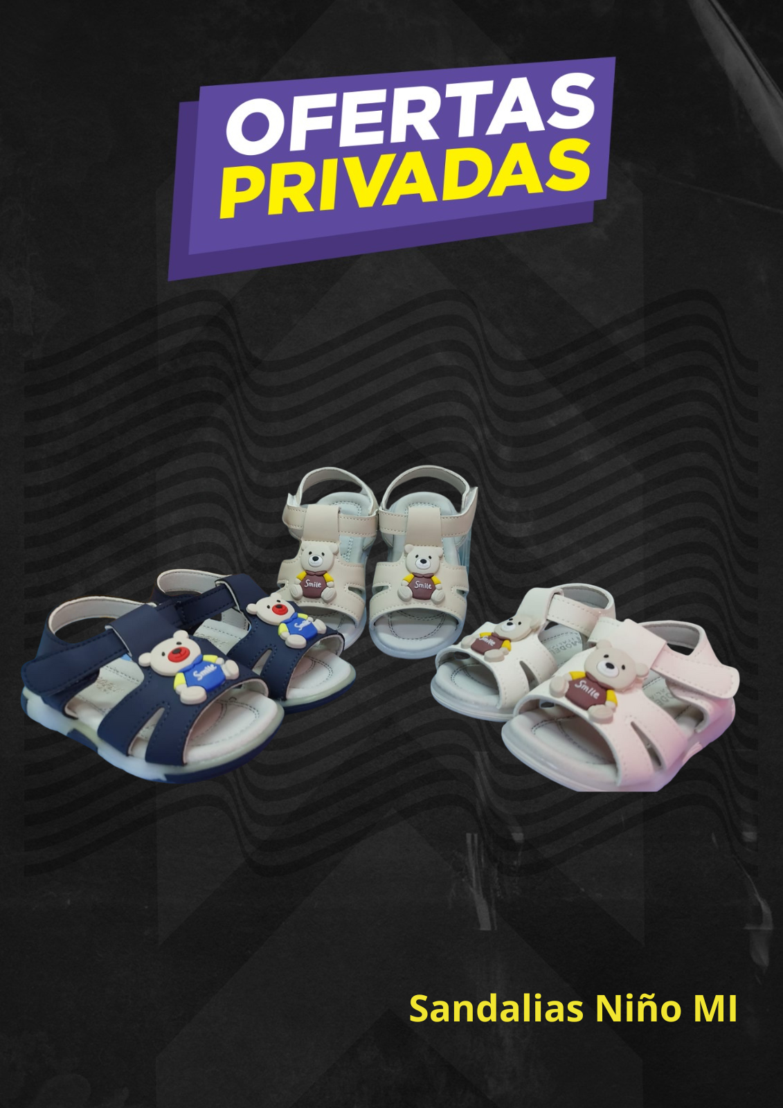 Sandalias Infantiles Niño con diseño de Oso